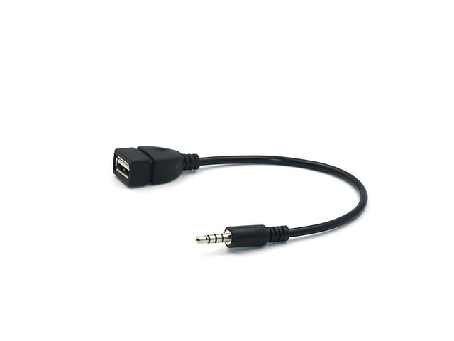 Car MP3 Player Converter 3.5 mm Male AUX Audio Jack Plug To USB 2.0 Female Converter Cable Cord Adapte