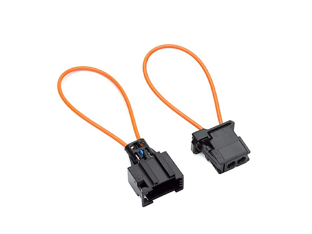 2Pcs Car MOST Fiber Optical Optic Loop Bypass Male Female Adapter Cable For Aftermarket Vehicle