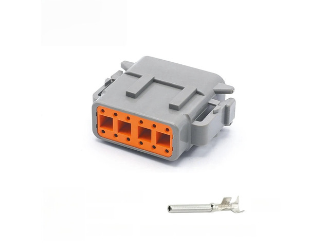 10Sets DTM Series Connector 2/3/4/6/8/12PIN Male Female Head Wiring Terminal Wiring Harness Docking Plug