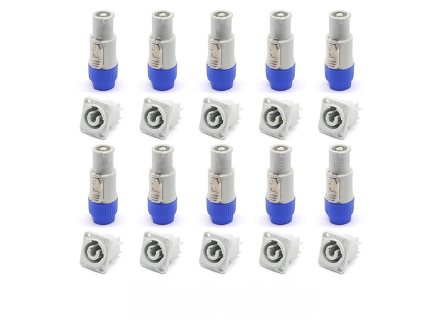 Powercon Connector Lockable Cable Connector + Chassis Socket for Electric Drill LED Screen Stage Lighting Power Connecting