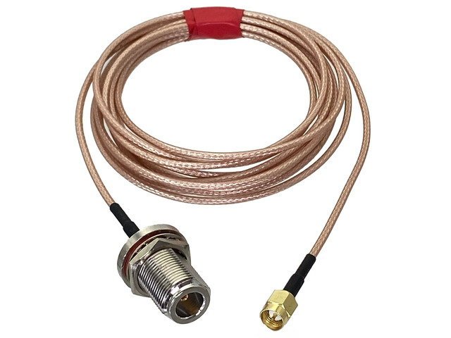1Pcs N female JACK Nut bulkhead to SMA male Plug straight crimp RG316 cable jumper pigtail 4inch~10M RF Coaxial Connector