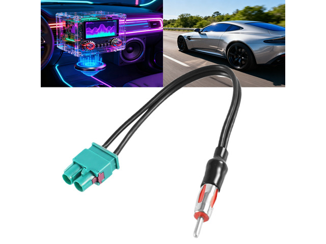 Antenna Audio Cable Male Double Fakra - Din Male Aerial Radio Audio Cable Adaptor For Aftermarket Vehicle