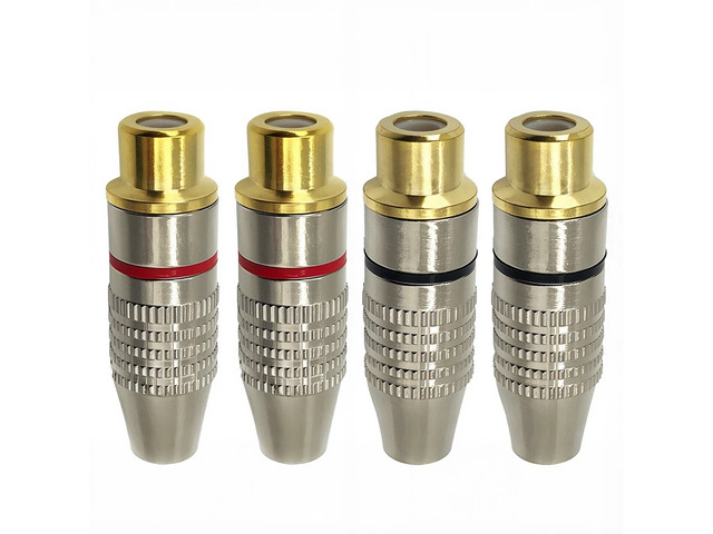 2/4PCS Gold Plated RCA Female Jack Plug Solder Audio Video Adapter Connector RCA Female Converter for Coaxial Cable