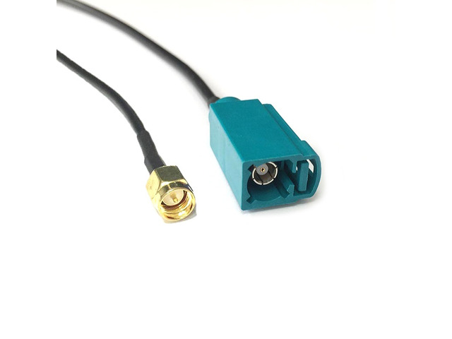 Fakra Z Female to SMA Male Plug Jack Coax Connector Pigtail Cable RG174 20cm 8' Neutral Coding