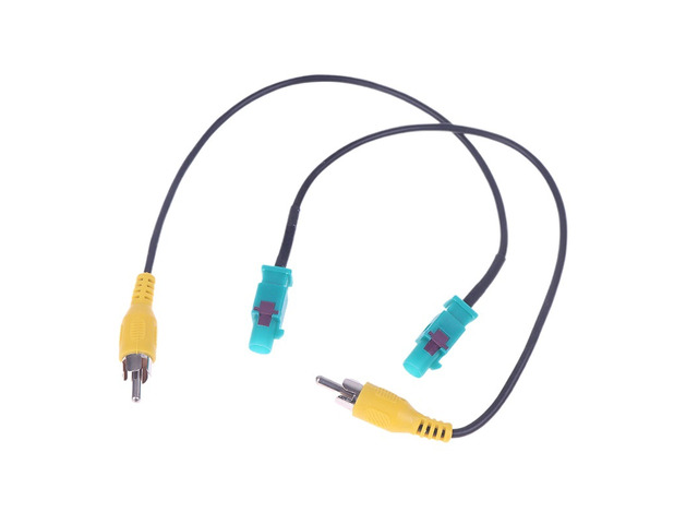 1/2pcs Fakra to RCA Connector Cable for Car Rear Sight Conversion, Rear View Camera Adapter
