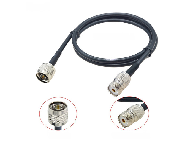 LMR240 UHF Male to N Male/Female Connector 50-4 Extension Coaxial Cable for RF Radio Antenna Surge Arrester Application