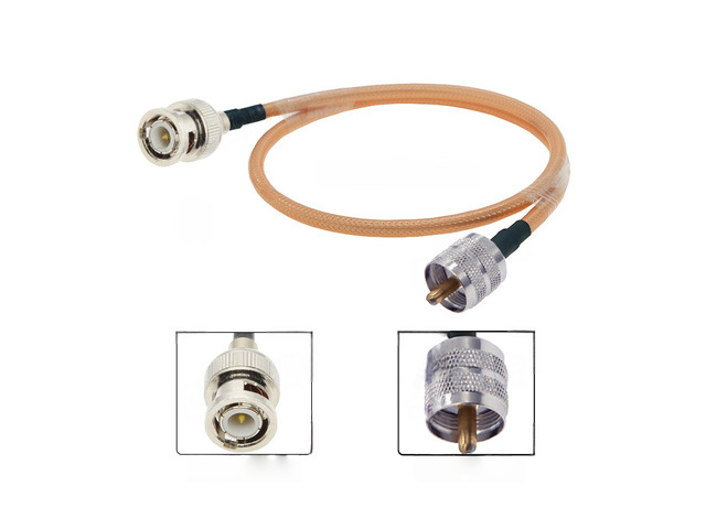 RG142 Coax Cable Double Shielded Crimp for UHF PL259 N Type TNC BNC Male to Male Connector Extension Brass Copper