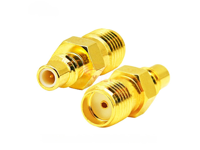 2Pcs/Lot RF Adapter SMA to SMB/SMC/MCX/MMCX Male Plug or Female Jack Straight 50 ohm RF Coaxial Connector Gold Plated Brass