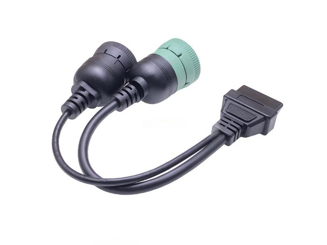 T3LF 9 Pin and 6 Pin Y-Cable to OBD 2 Extension Splitter 9 Pin J1939 & 6Pin J1708 Pin Adapter,OBD2 Splitter Cable