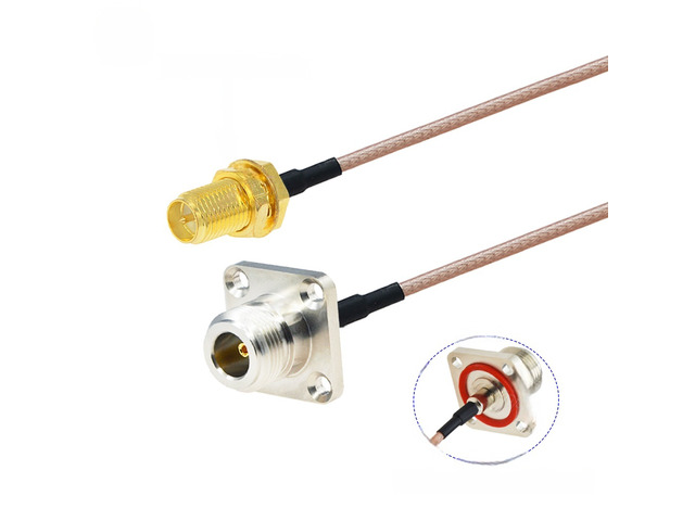 RG-316 N Female Panel 4 Holes to SMA Male/Female Connector 50 Ohm RG316 Cable RF Coaxial Pigtail 4G LTE Extension Jumper Pigtail