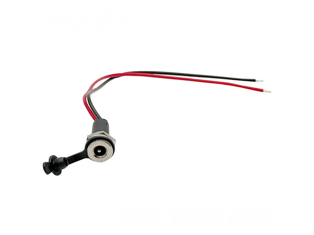 5.5x2.1mm 5.5*2.5mm DC099 5521/5525 DC Power Jack Socket Metal Solder Connector With Nut Snap & 15cm Wire Cable
