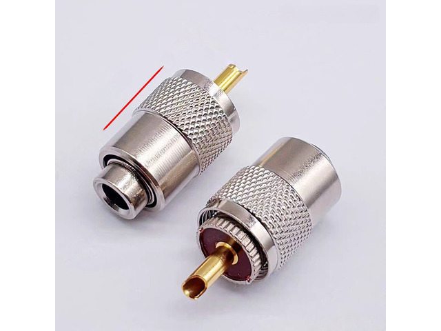 RG58 RG59 RG6U Coaxial Cable UHF PL259 Male Plug with Reducer Screwed Coupling Connector