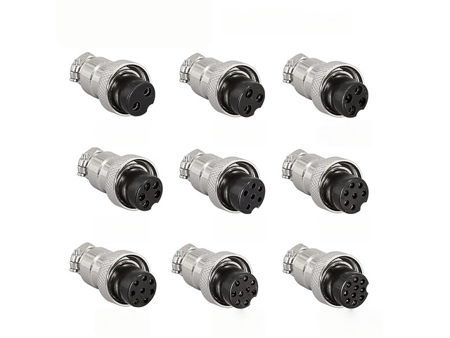 5/20/100Set GX16 Gold Plated Male & Female Docking Aviation Plug Circular Connector 2 3 4 5 6 7 8 9 10Pin Electric Wire Connector
