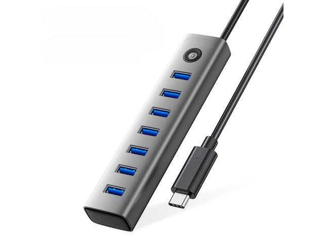 7 IN 1 USB 3.0 Hub 5Gbps Type -C Docking Station for Type-C Laptop Laptops USB 3.0 7-Port HUB PC USB Adapter Spliter