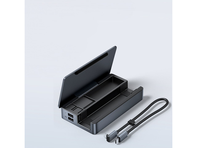USB C Game Docking Station for Gaming Handheld Video Output 4K@60Hz RJ45 USB 3.2 10Gbps Adapter HUB for Gaming Handheld