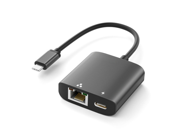 TC35 2-in-1 USB HUB Type-C to RJ45 1000M Docking Station PD100W Fast Charging for Type-C Laptop Windows Laptop Accessories