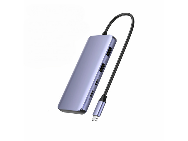 USB Hub 8 In 1 Video Output Type C PD 100W 5Gbps SD TF Card Reader Multiport Adapter USB C Docking Station Splitter for Laptop Type-C Laptop