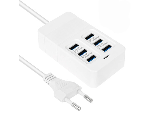 6Ports Multiport USB docking station 35W PD Type-C Mobile Phone Fast Chargin Quick TypeC Hub Adapter EU US Plug