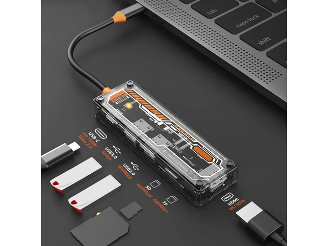 Usb c hub 10in1 HUB 4K30Hz Dock Station Type C to Video Output PD100W RJ45 Ethernet for Type-C Laptop Type-C Phone Phone