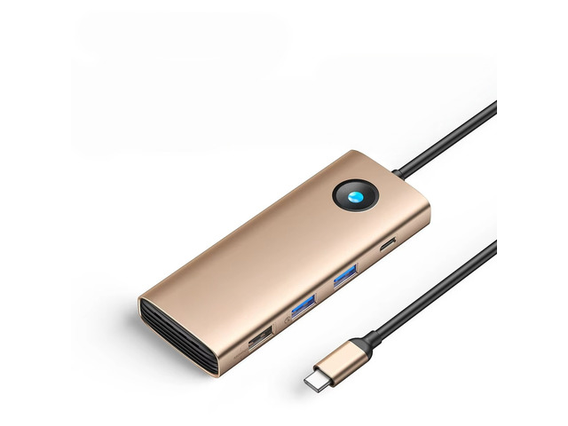 USB HUB Docking Station Type C HUB to 4K60Hz Video Output USB 3.0 Adapter SD TF Splitter RJ45 PD100W Charge For Type-C Laptop