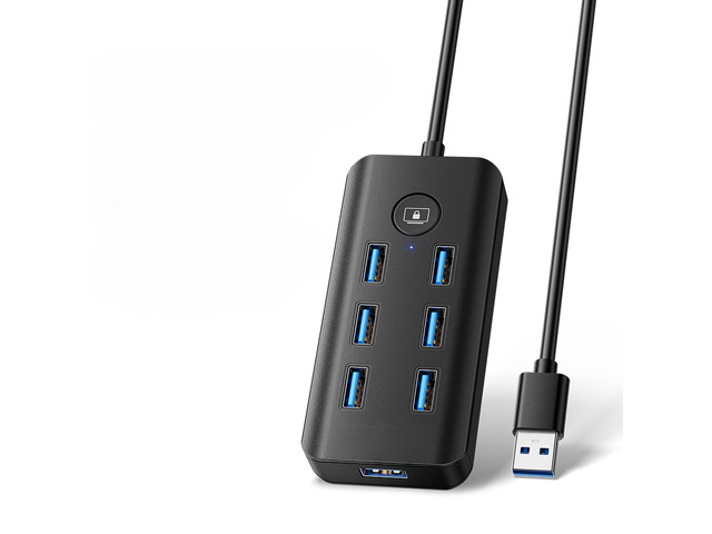7-in-1 USB 3.0 Hub Multi USB Splitter Power Adapter 5Gbps High Speed USB Splitter OTG Adapter For PC Laptop Type-C Laptop