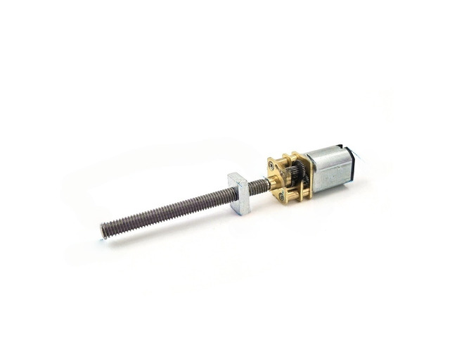 Generic for Mini N20 Full Metal Gearbox Gear Motor Long Linear Screw Nut Shaft Slider Deceleration Motor DC 3V 1.5V-6V 370RPM-1500RPM