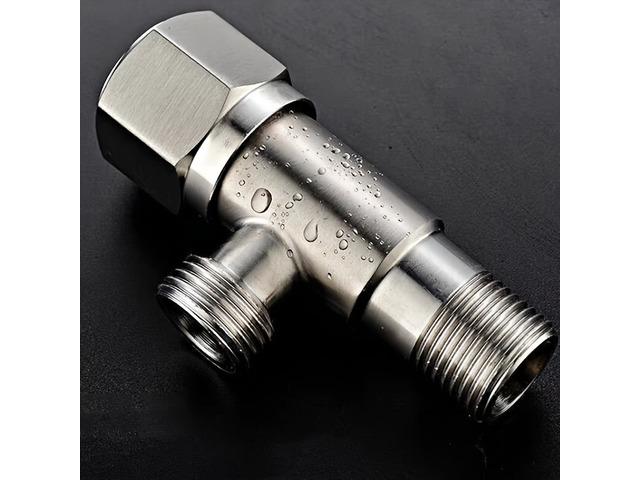 Generic for 304 Stainless Steel Angle Valve, G1/2 4mm Universal Connection, Water Flow Adjustable, with Sealing Gasket for Toilet Faucet