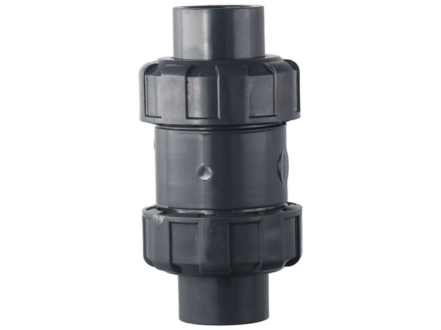 Generic for Durable UPVC One-way Valve Black 1/2' Check Valve True Union Double Union Backflow Valve Water Oil