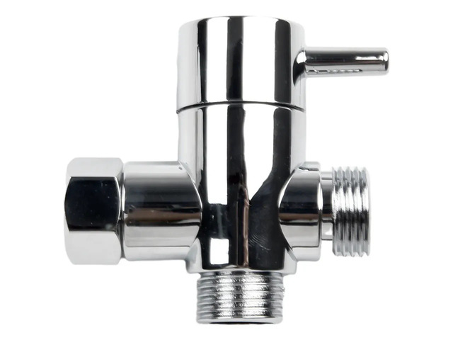 Generic for 3 Way T-adapter G1/2 Inch Tee Connector With Shut Off Valve Shower Diverter For Bath Toilet Bidet Sprayer Shower Head