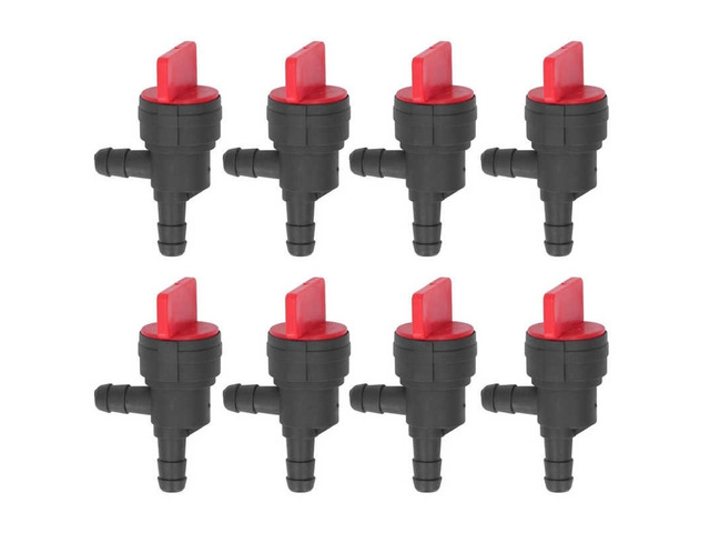 Generic for 8Pcs 1/4in Fuel Cut Off Valve 90 Degree Shut Off Valve Straight Gas Valve for for Oregon for MTD for