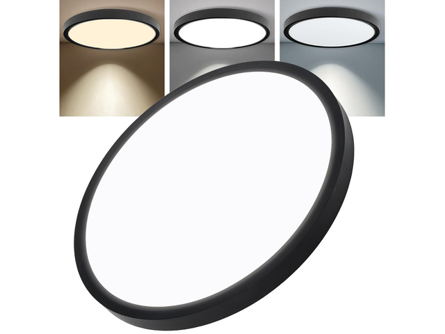 12 Inch Hardwired Dimmable LED Flush Mount Ceiling Light Fixtures, 24W 2640LM 3000K/4000K/5000K, House Upgrade Led Lights for Bedroom Hallway...