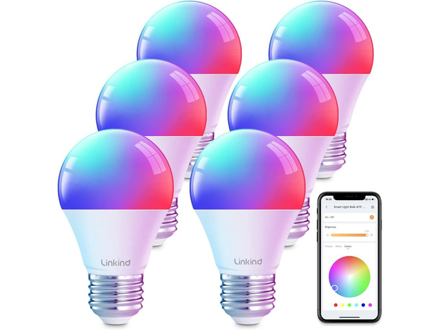 Smart Light Bulbs, Work with Alexa, Google Home, AiDot Led Color Changing Light Bulb RGBTW, 2.4G WiFi+Bluetooth, 104 Preset Scene, Music Sync, DIY,...