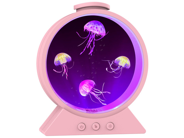 Jellyfish Lamp for Sleep Anxiety Calming Night Light for Bedroom(Pink) Whisper-Quiet Sensory 7 Soft Color Modes Adjustable Water Flow 8H Auto-Off...