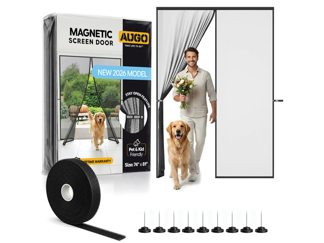 Magnetic Screen Door - Self Sealing, Heavy Duty, Hands Free Mesh Partition Keeps Bugs Out - Pet and Kid Friendly - Patent Pending Keep Open Feature...