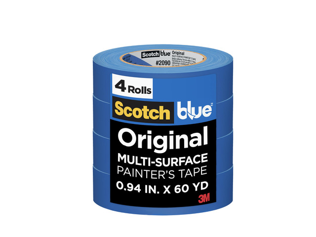 Original Painter's Tape 2090-24VR4-A, 0.94 in x 60 yd (24mm x 54.8m), 4 Rolls/Pack