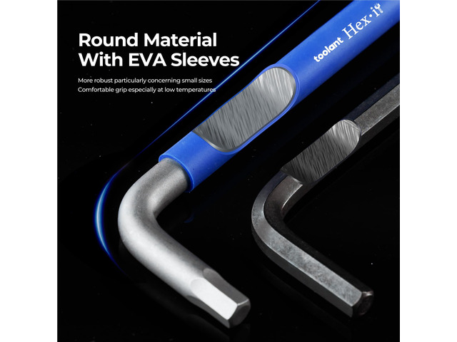 toolant Metric Allen Wrenches Sets 9pcs, Extra Long Arm Allen Key Set with Ball End, Crafted Hex Key Set with Color Coded Sleeves, Unique Patented...