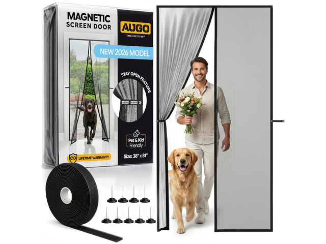 Magnetic Screen Door - Self Sealing, Heavy Duty, Hands Free Mesh Partition Keeps Bugs Out - Pet and Kid Friendly - Patent Pending Keep Open Feature...