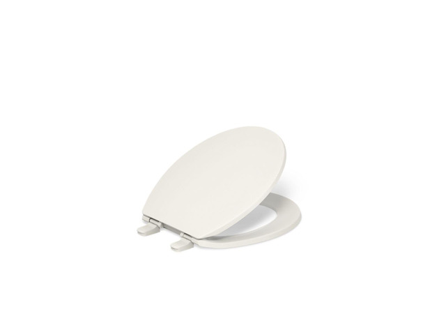 20111-96 Brevia, Slow Close Toilet Seat, Round Toilet Seat, Grip-Tight Bumpers Quick-Attach Hardware, Biscuit