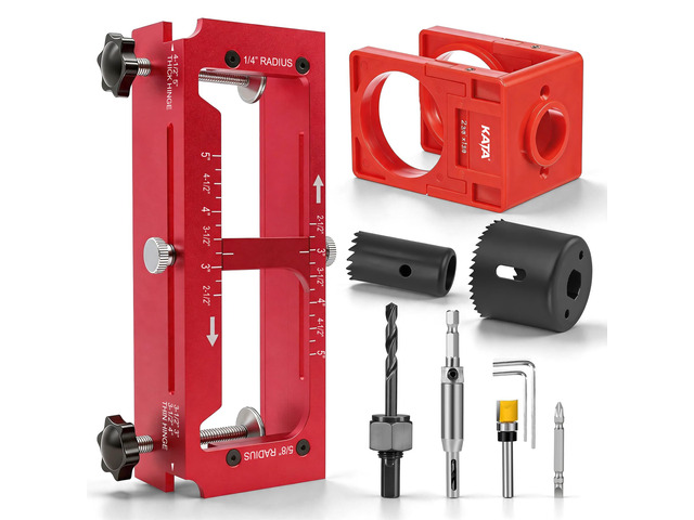 Door Hinge Mortise Jig & Lock Installation Kit for Interior Wood Doors Aluminum alloy router template kit for hinge mortising 2.5'5' length, door...