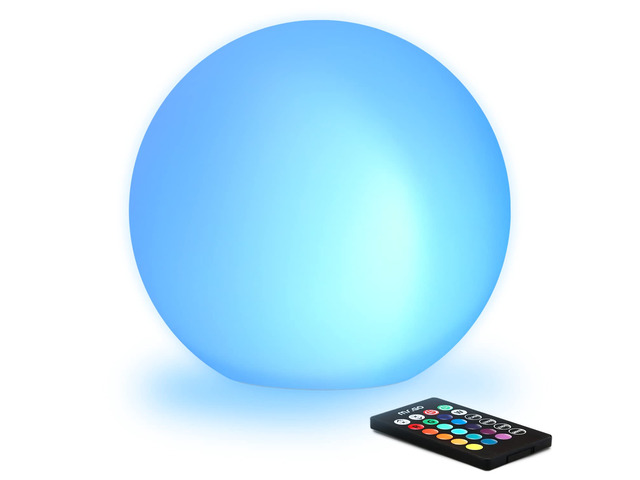 8-inch Ultra-Fun LED Glowing Ball Light w/Remote, RGB Color Changing Globe Mood Lamp, 16 Colors 8 Brightness 4 Lighting Modes, Waterproof,...