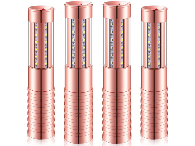 LED Bottle Service Lights Nightclub, Rose Gold White Light, 4 Pcs Handheld,Rechargeable,Adjustable Light Mode,Matching Charger,Flashing Light Signs...