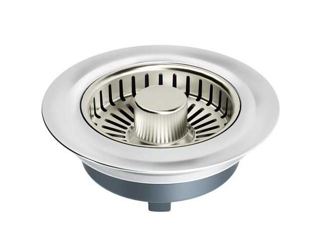 3 in 1 Kitchen Sink Drain Strainer Stopper Removable Basket Pop-Up Kitchen Sink Accessories 1 Pack Brushed Nickel Stainless - Food Catcher,...