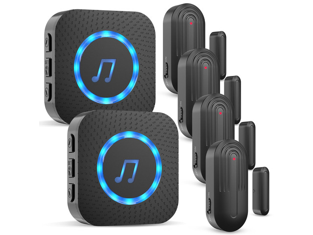 Door Chime Alarm When Open for Kids Safety, Home and Business 26 chimes, 5 volume levels up to 110 dB, 500 FT wireless range and easy setup for...