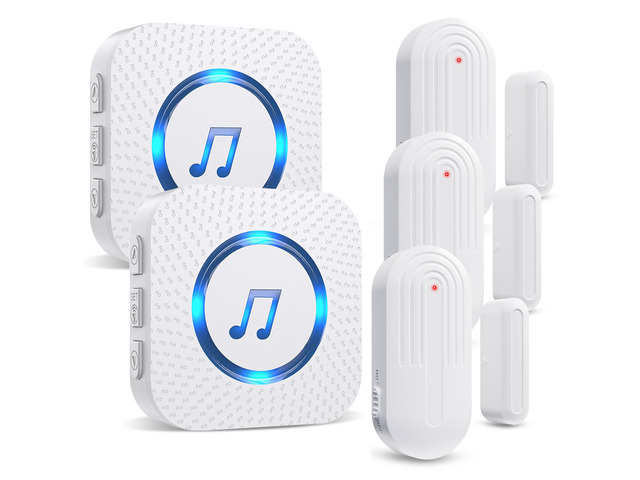 Door Chime Alarm When Open for Kids Safety, Home and Business Get an instant chime or alarm when a door opens, with 26 tones and adjustable volume...