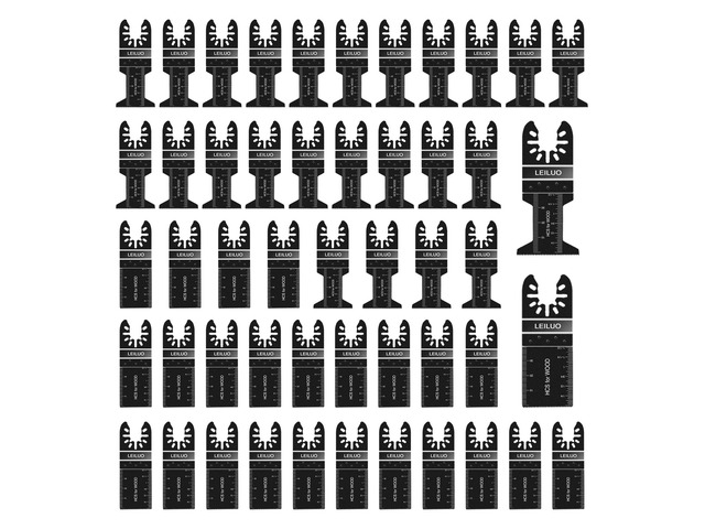 50Pcs Oscillating Saw Blades Universal Multitool Blade Set High Carbon Steel, Contractor Bulk Pack, Plastic, Wood, Multi Tool Accessories, Fits...