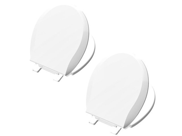 Toilet Seat Round Soft Close 2 PACK, Toilet lid Round Slow Close 16.5 inch, PP Material Safe and Easy Clean, Quick Installation & Never Loosen,...