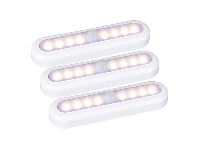 9 Pack 7 Motion Sensor Lights Indoor Battery Operated, Stick on LED Light for Closet, Stairs, Under Cabinet, Warm White