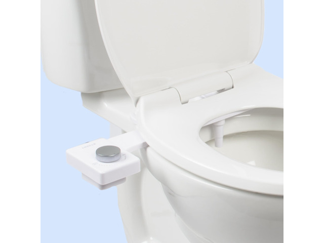 Fresh Ultra-Slim Starter Bidet Attachment, Silver Non-Electric, Cool Water Rear Wash, Adjustable Pressure, Self-Cleaning, Fits Elongated and Round...