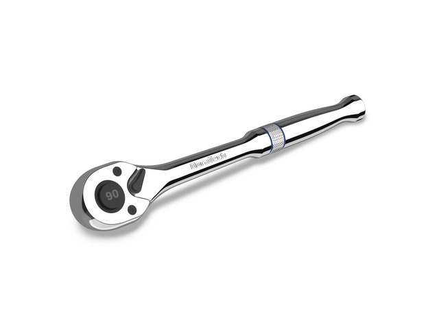 1/2-Inch Drive Ratchet, 90-Tooth Quick-Release Ratchet Wrench Reversible, Cr-V Made, 4° Swing, Full Polished, Professional Socket Wrench for Men...