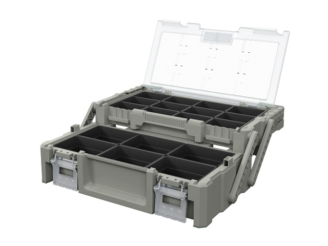 18' Camp & Trail Gear Organizer, Heavy-Duty Cantilever Storage Box Outdoor Equipment, Hunting, Fishing & Tool Storage, 18 Removable Compartments,...